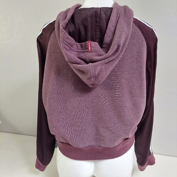 Hard Tail Hoodie Pullover Sweater Maroon  White Striped Size Small‎ - Picture 2 of 10
